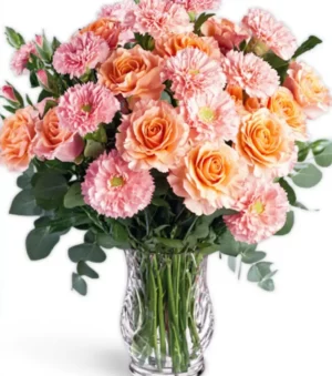 Pink Rose Carnation Bouquet