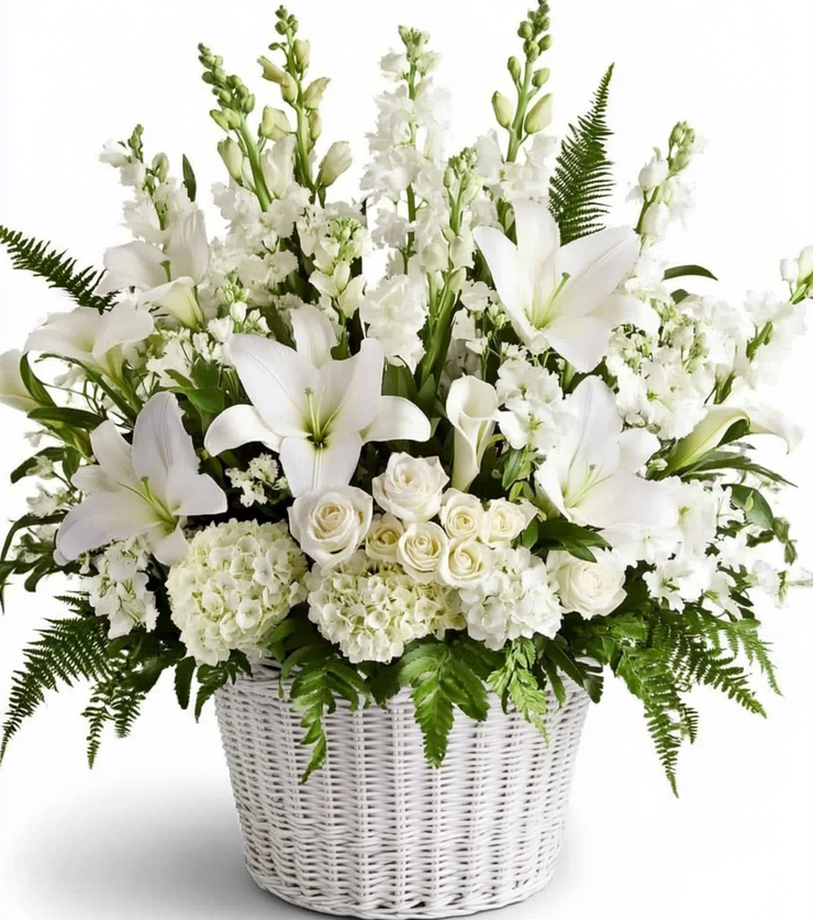 Elegant Sympathy Floral Basket